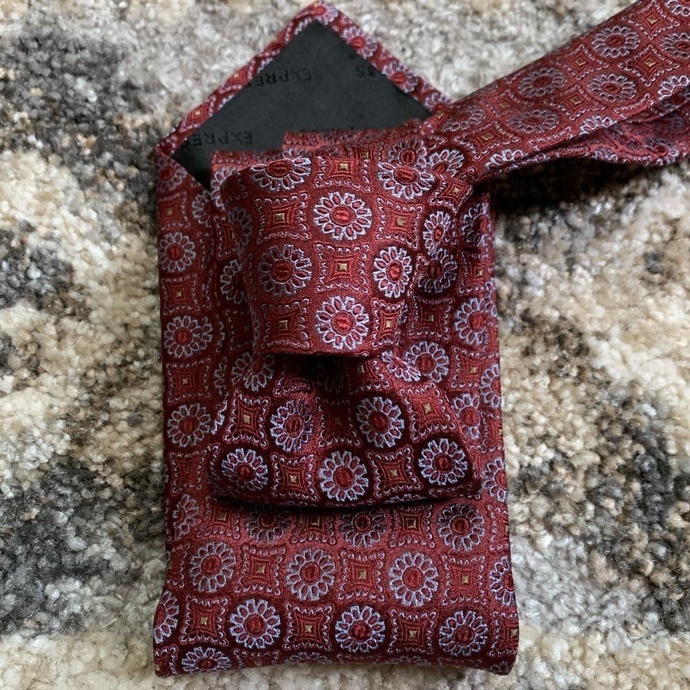 Express Floral Geometric Classic Tie